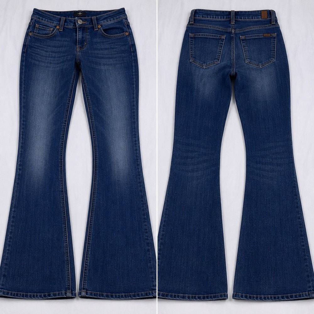 7 For All Mankind Dojo high-rise flared women's 26   jeans in a blue wash Y2K